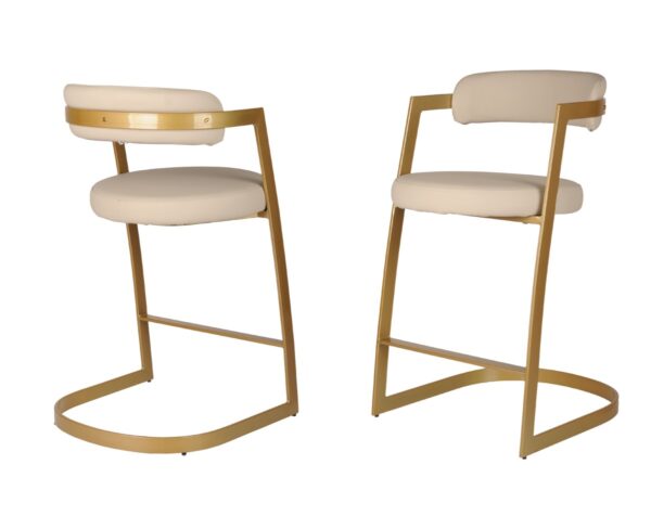 Gold counter stool, set of 2