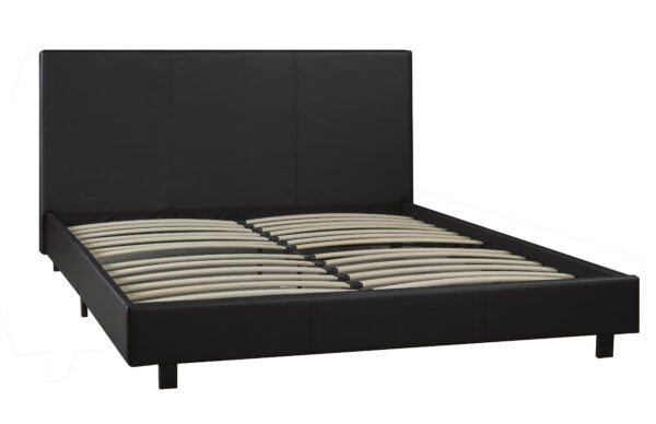 Black queen platform bed