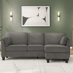 Grey fabric sofa lounger