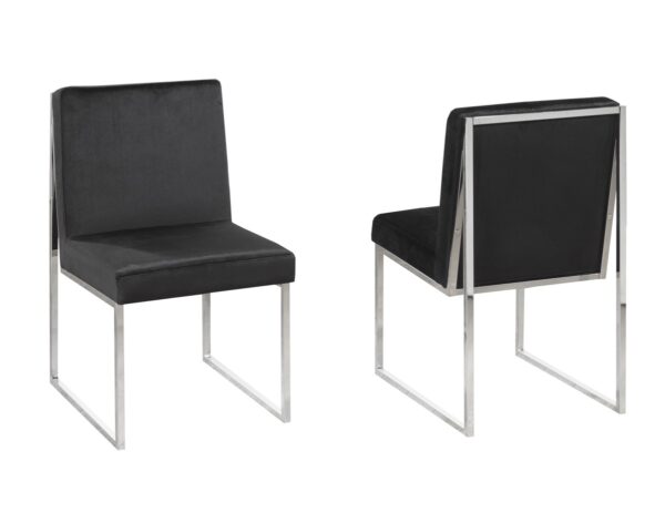 Black dining chair, set of 2