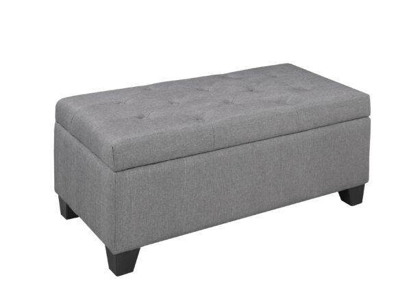Grey storage ottoman