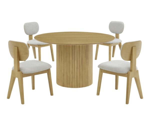 Natural 5-piece dining set