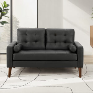 Black PU love seat