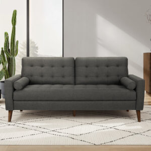 Dark grey fabric sofa
