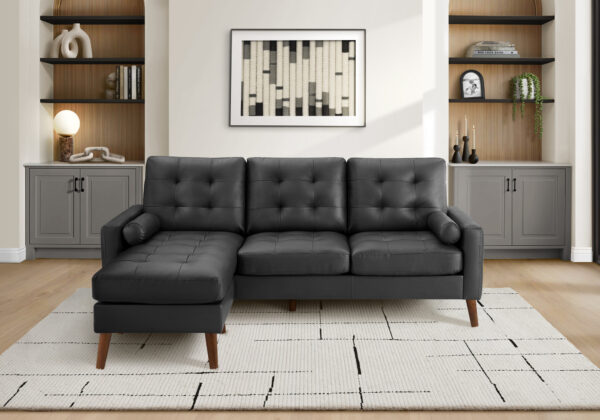 Black PU sofa lounger