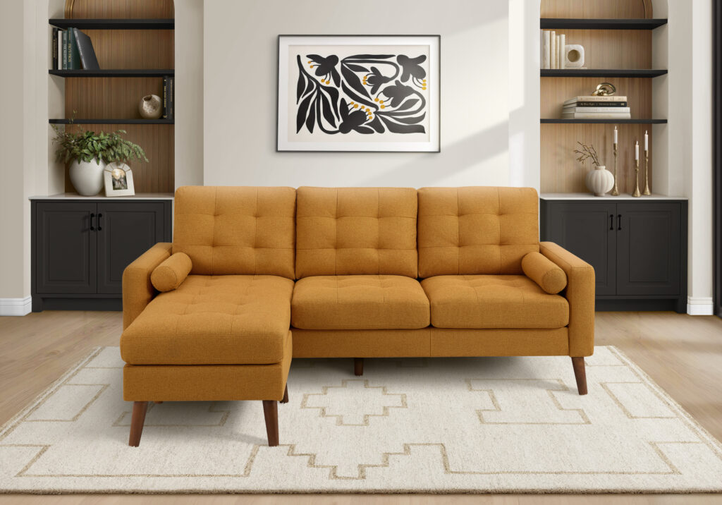 Orange sofa lounger