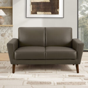 Brown PU love seat