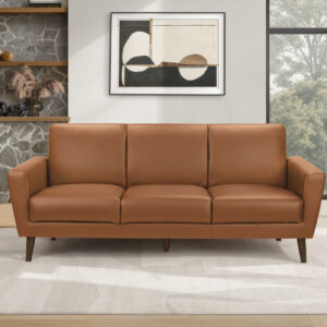 Cognac PU sofa