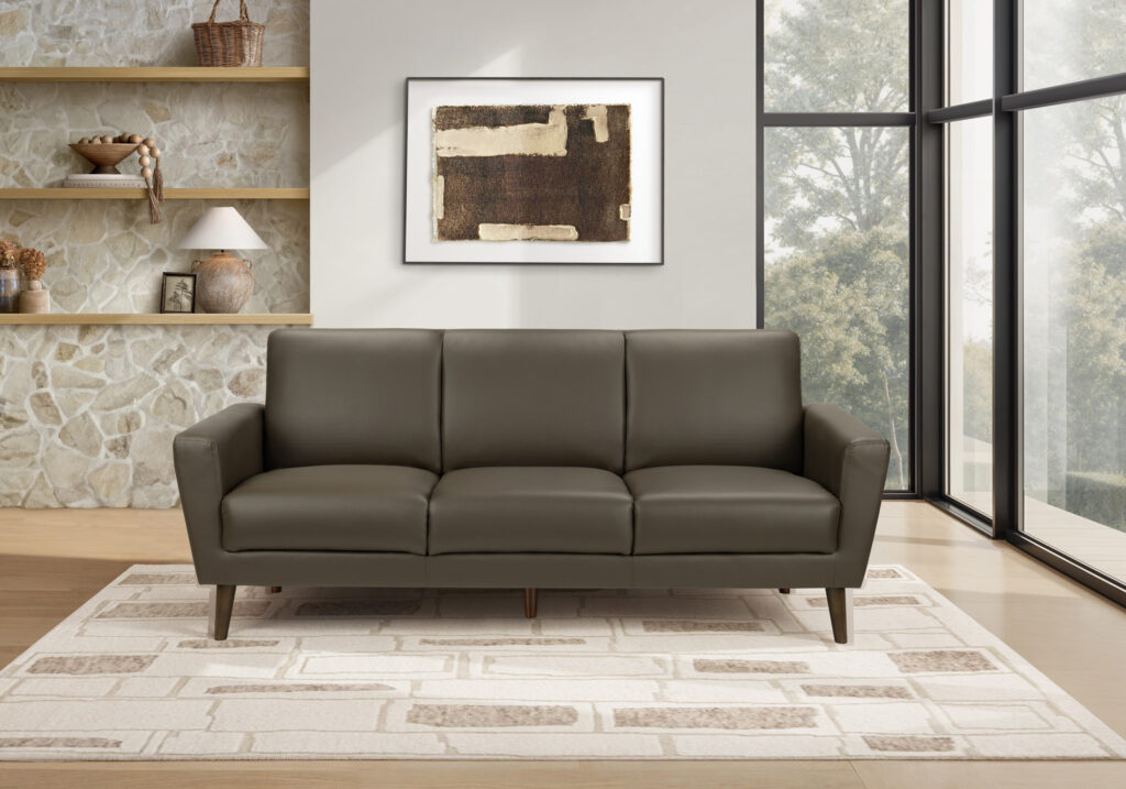 Brown PU sofa