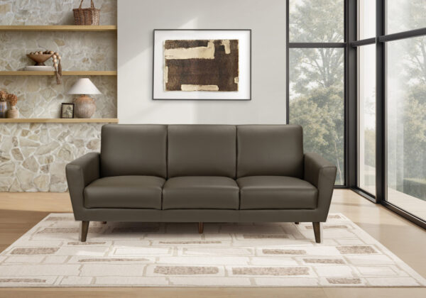 Brown PU sofa