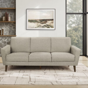 Light brown fabric sofa