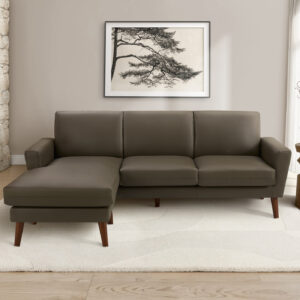Brown PU sofa lounger