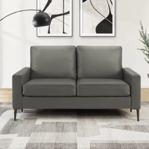 Grey PU love seat