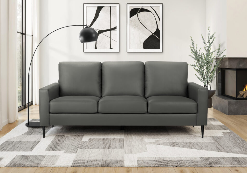 Grey PU sofa