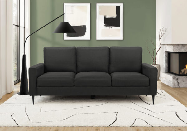 Black fabric sofa