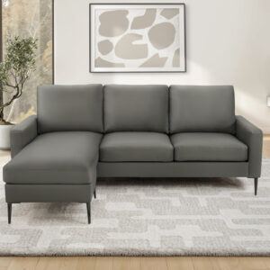 Grey PU sofa lounger