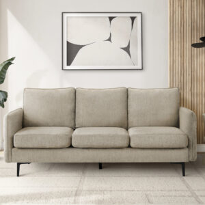 Beige fabric sofa