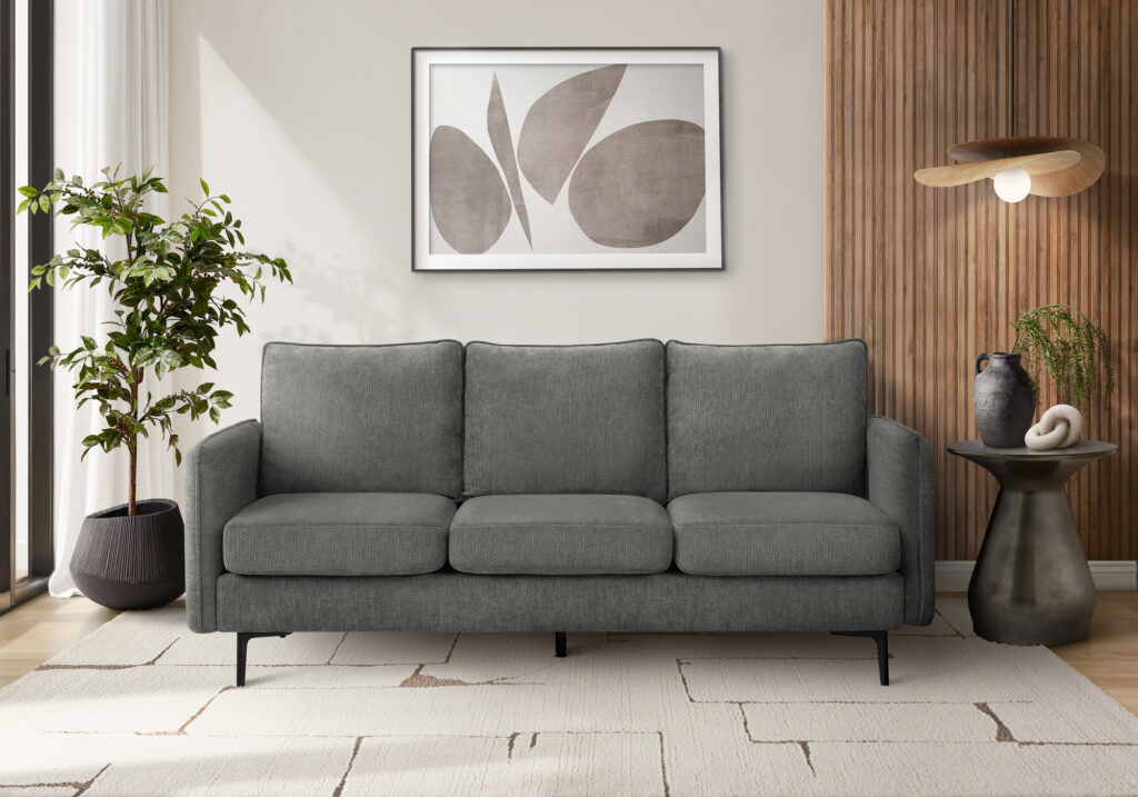 Grey fabric sofa
