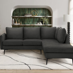 Black fabric sofa sectional