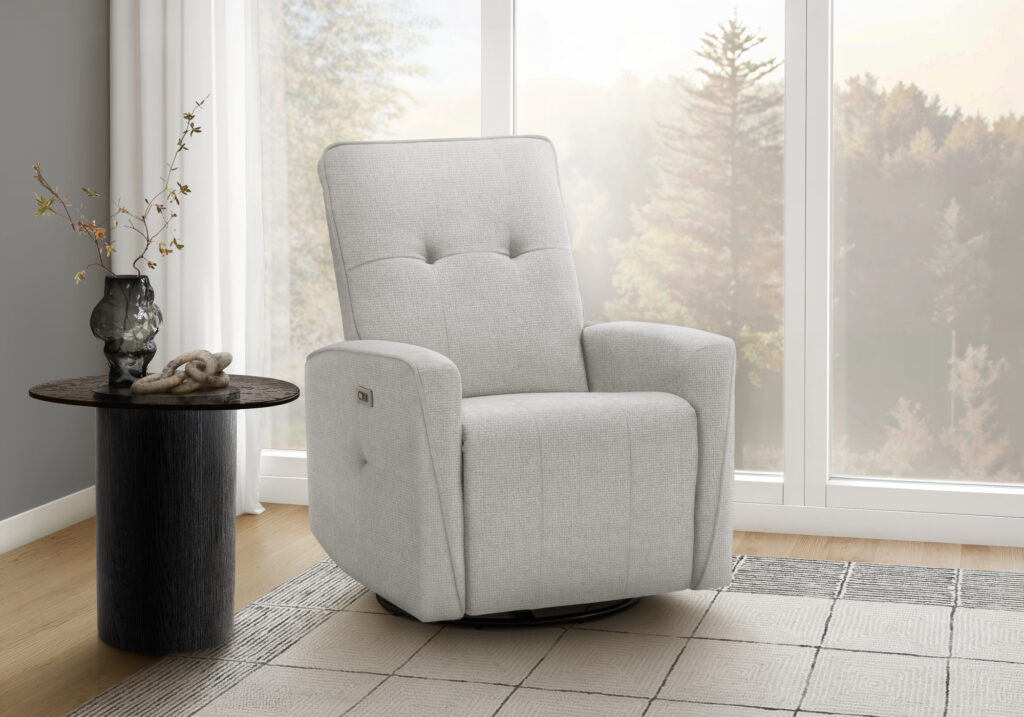 Grey power swivel glider breeze reclining chair