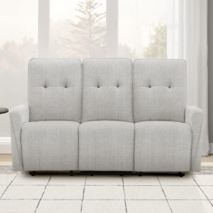 Grey fabric power breeze reclining sofa