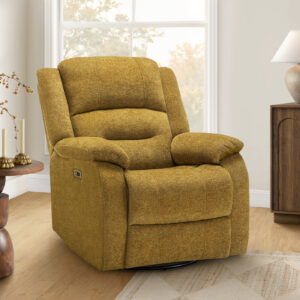 Gold power swivel glider reclining chair