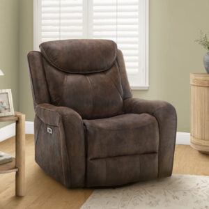 Brown PU power swivel glider tjb-061 reclining chair