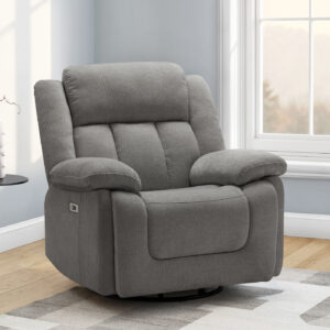 Grey power swivel glider city reclining chair