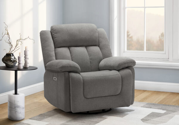 Grey power swivel glider city reclining chair