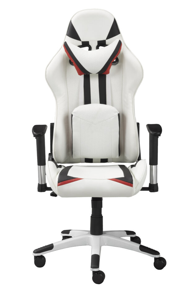 White and black gaming chair