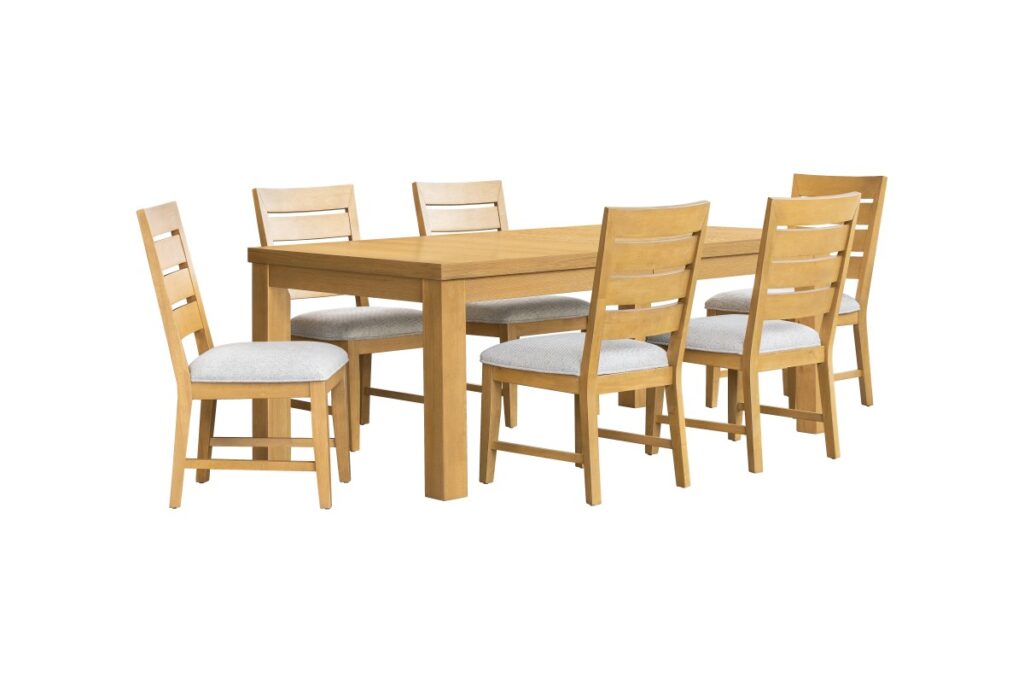 Oak 7-piece dining set