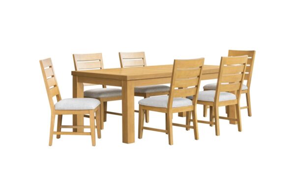 Oak 7-piece dining set