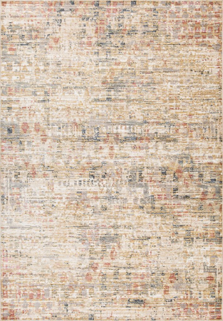 Tan, brown and rust 5×8 area rug