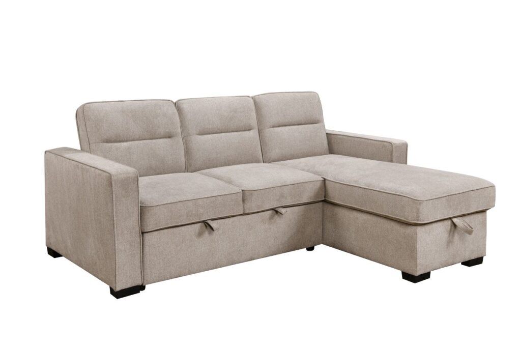 Taupe sectional sleeper