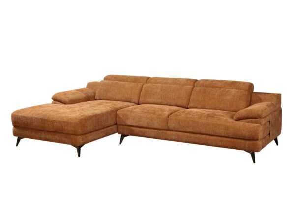 Burnt orange LHF sectional