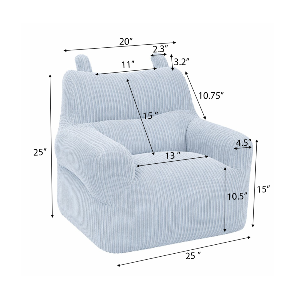 Grey kids’ chair