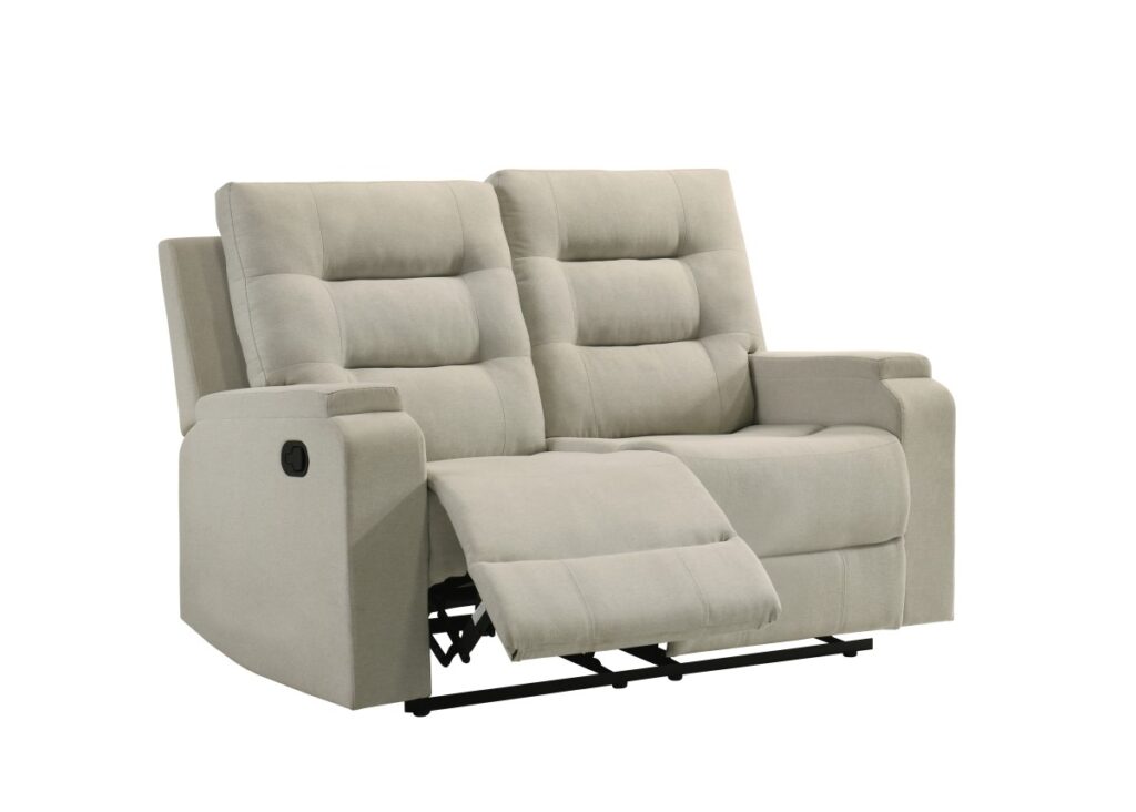 Beige recliner love seat