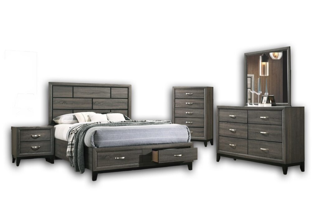 Grey queen 8-piece bedroom set