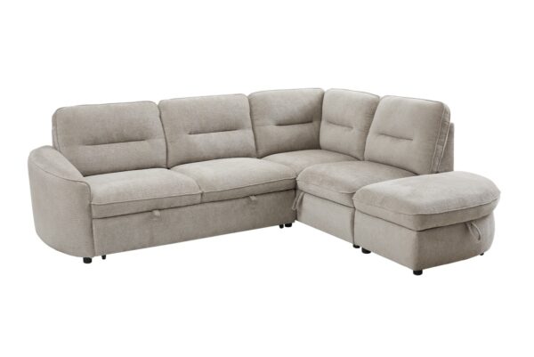 Beige RHF sectional sleeper