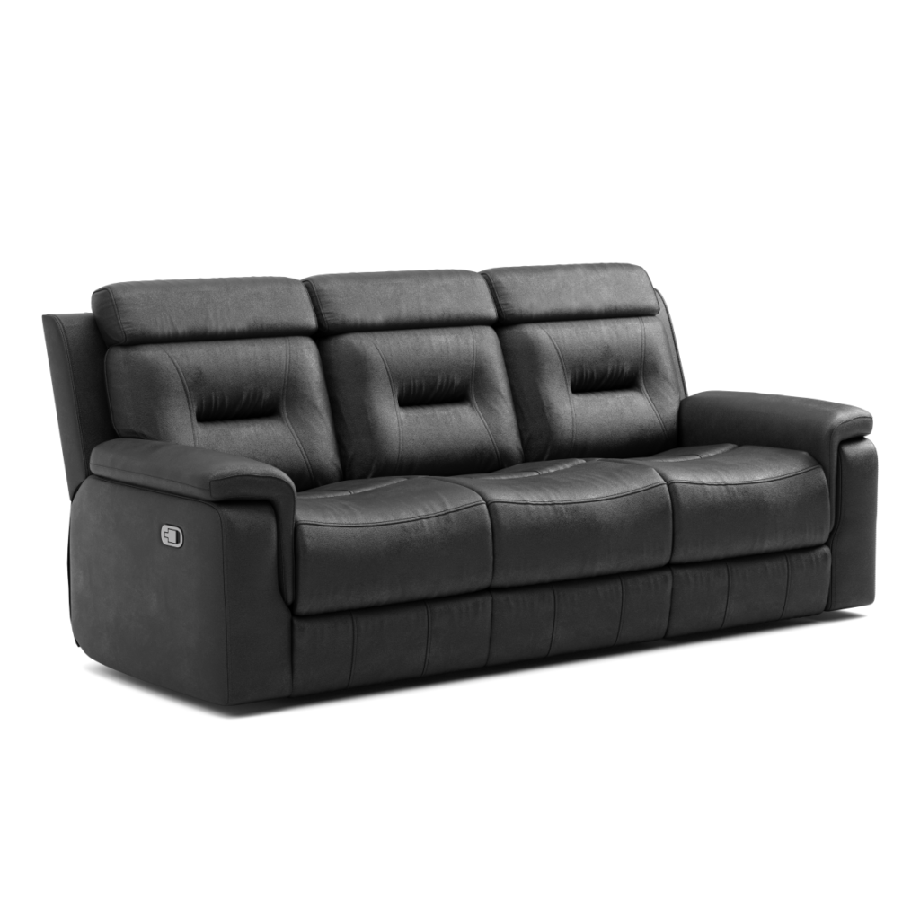Black recliner sofa
