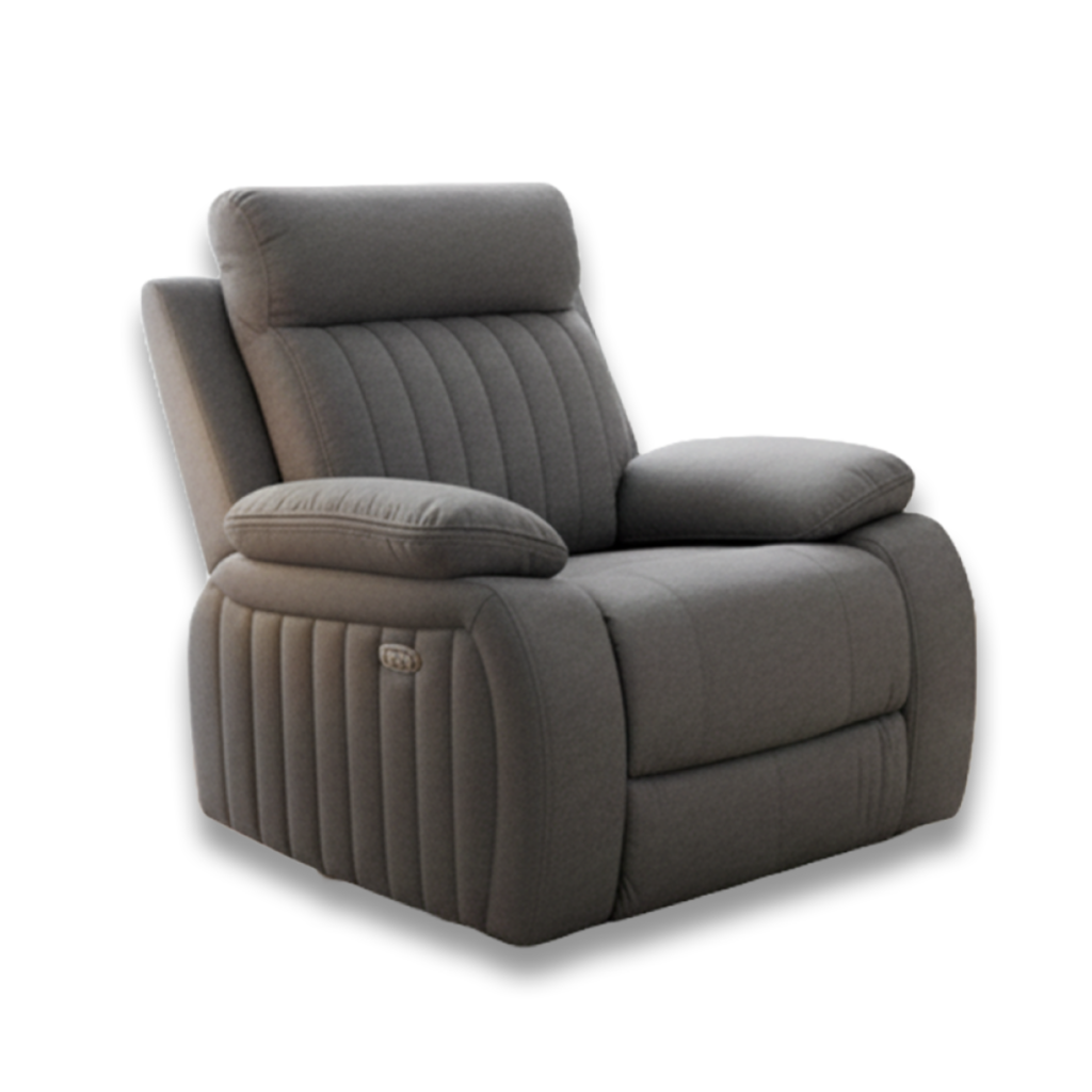 Grey glider recliner