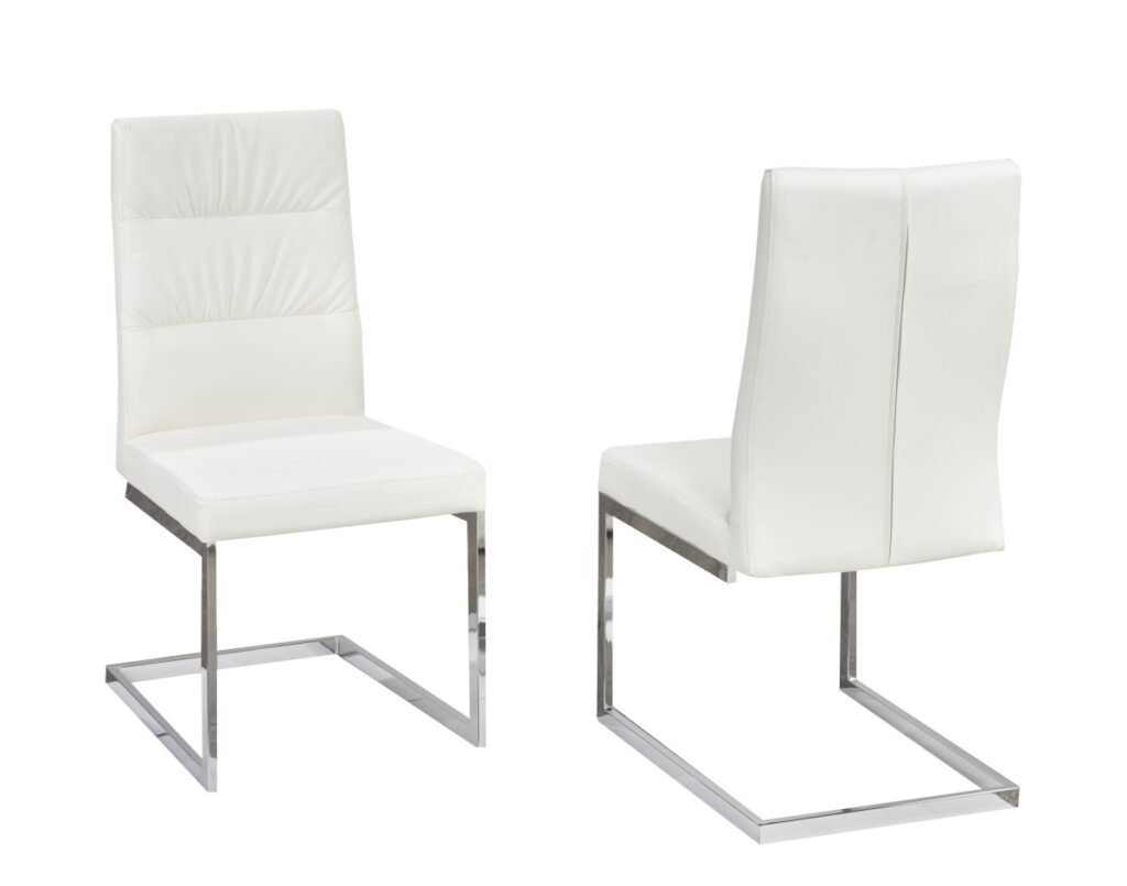 White dining chair, set of 2