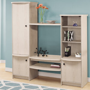 Washed oak storage unit bookcase