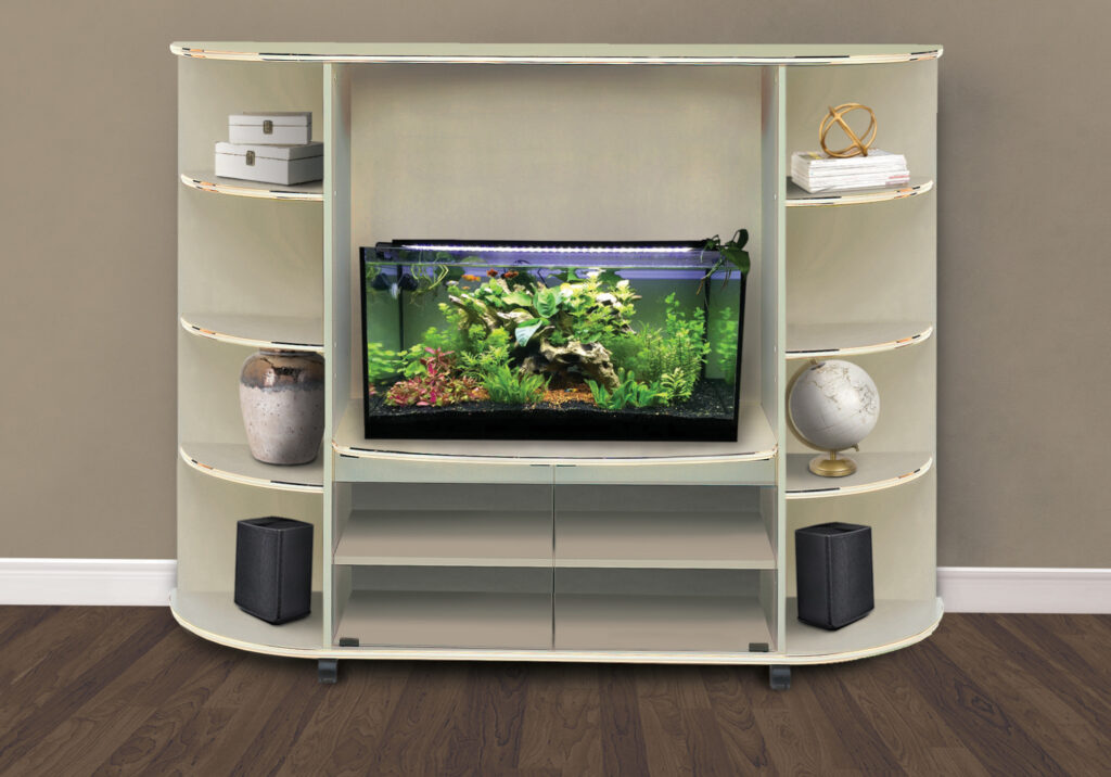 Beige gold accent storage unit bookcase