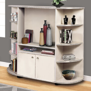 Beige gold storage unit bookcase