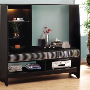 Black storage unit bookcase