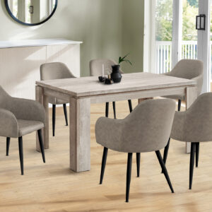 Dining Table, 60" Rectangular, Kitchen, Dining Room, Beige Laminate, Contemporary, Modern