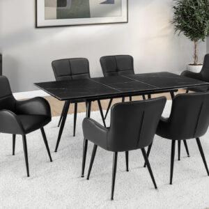 Grey stone butterfly dining table