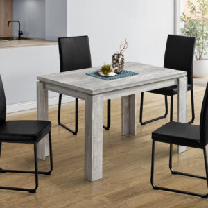 Dining Table, 48" Rectangular, Small, Kitchen, Dining Room, Grey Laminate, Contemporary, Modern