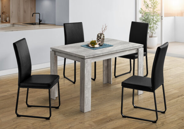 Dining Table, 48″ Rectangular, Small, Kitchen, Dining Room, Grey Laminate, Contemporary, Modern